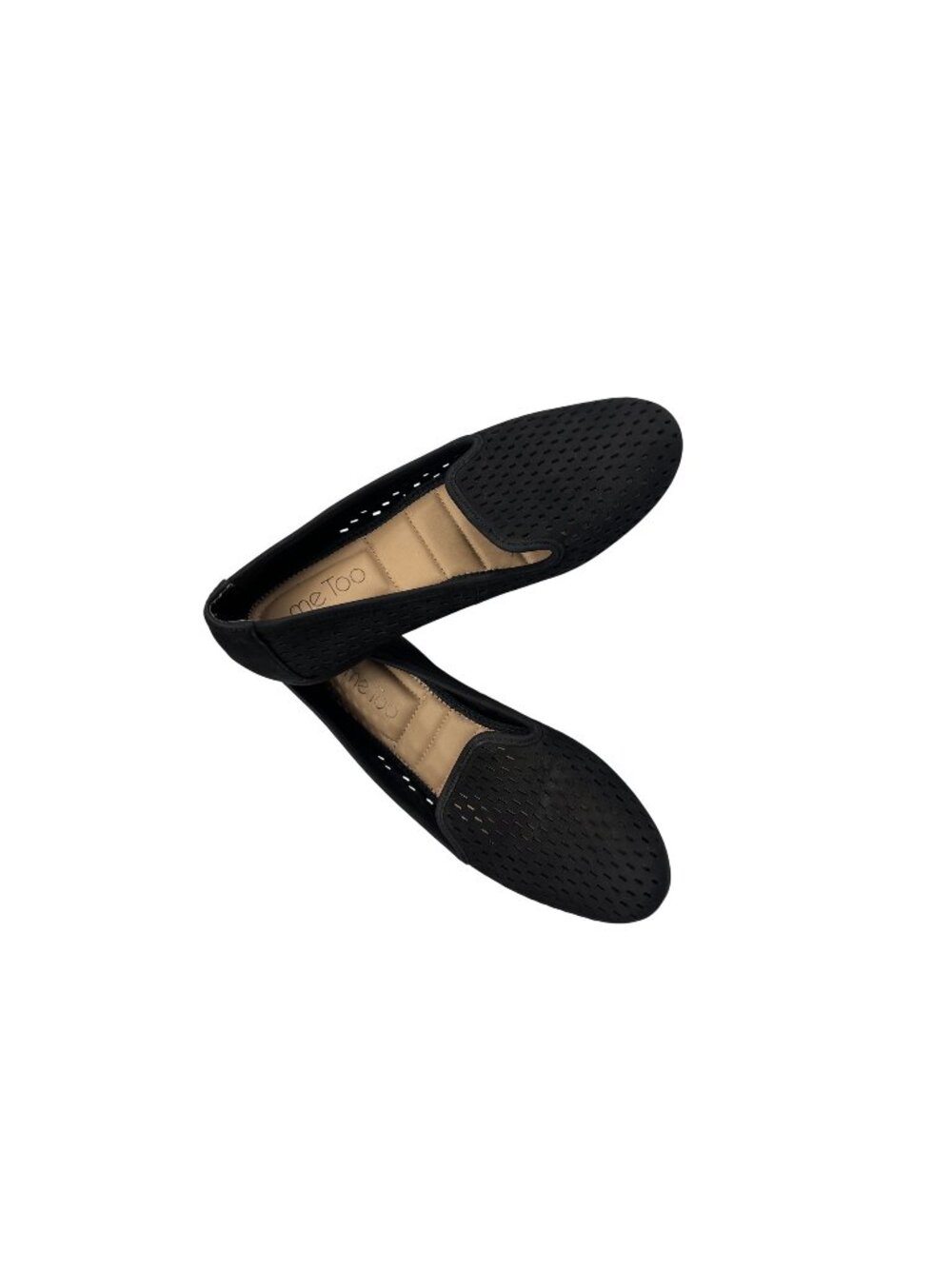 Me Too Yola Black Perforated Slip-On Flats For Women - Size 8M